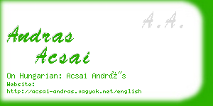 andras acsai business card